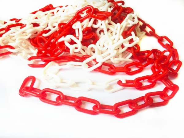 Kunststoffkette-3-mm-Weiß-Rot